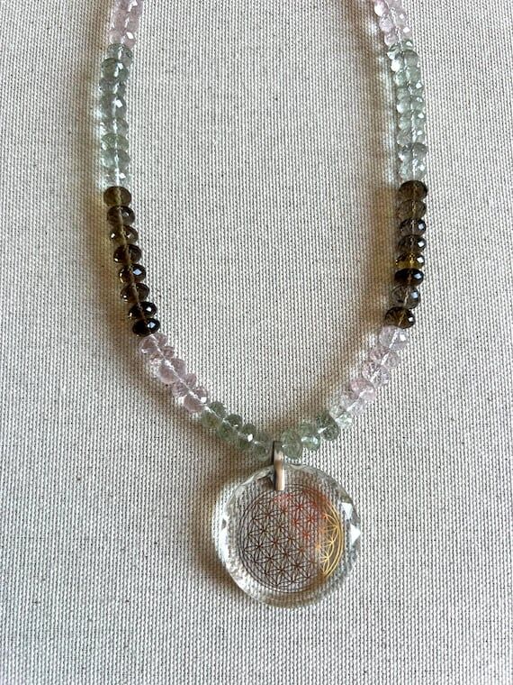 Litios Faceted Amethyst Smokey Quartz Gemston...