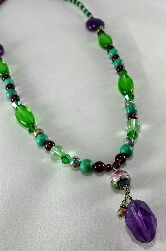 Glass Crystal Beaded Necklace Anniversary Gif...