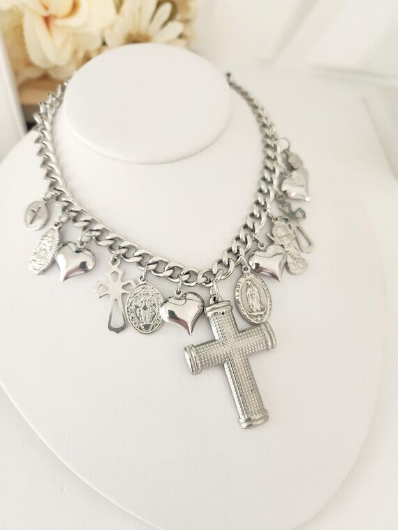 Cross Necklace, Religious Charms and Medals, ...