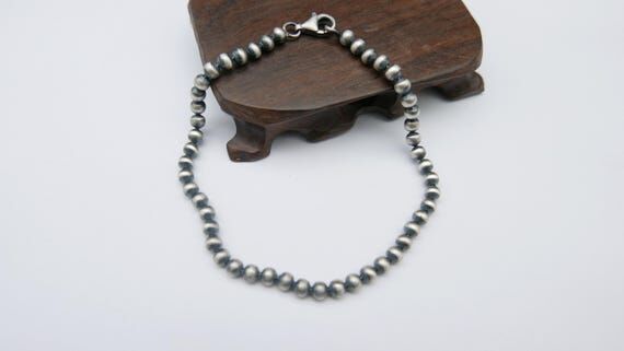 4mm Silver Bead Bracelet Ball Chain 925 Sterl...