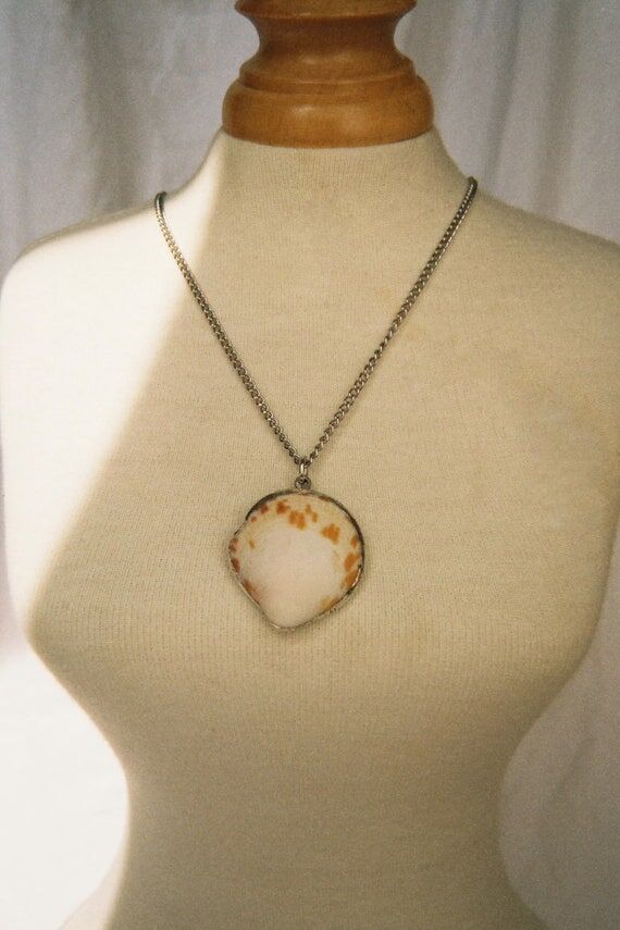 Handmade Soldered Silver Seashell Necklace in...