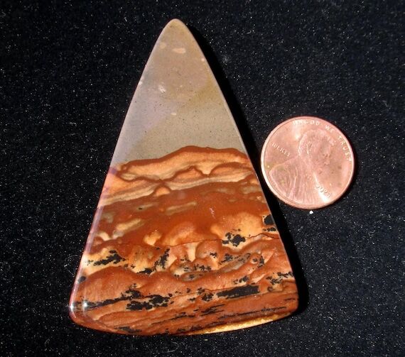 Huge Deschutes Picture Jasper Cabochon 62X43m...