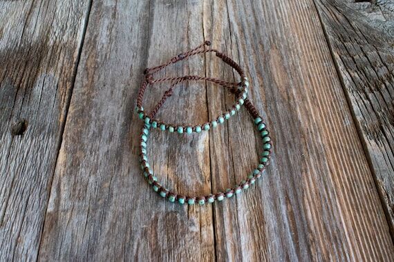 Men and Women Bohemian Picasso Seafoam Beaded...