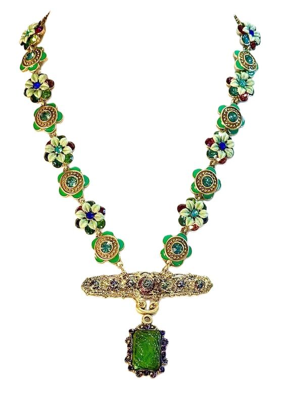 Handmade, one of a kind, enamel flower, flora...