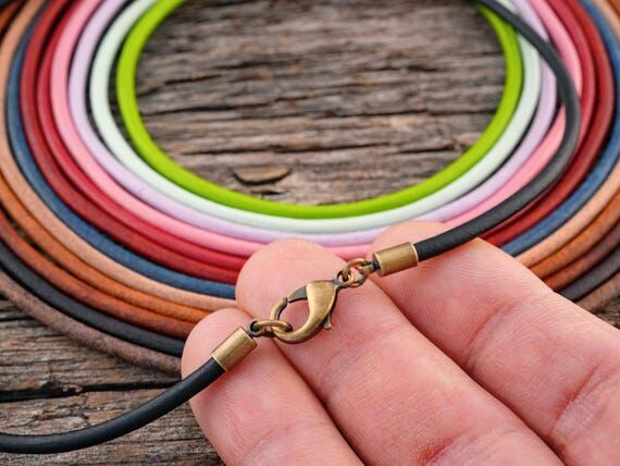 Leather Necklace Cord for Pendant, 3mm Leathe...