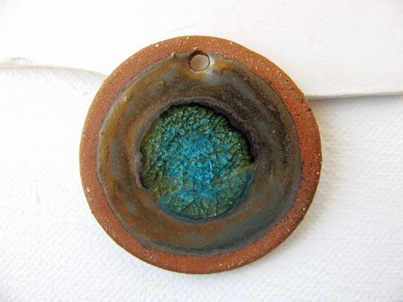 Dynamic Sacred Earth Pendant - handmade ston...
