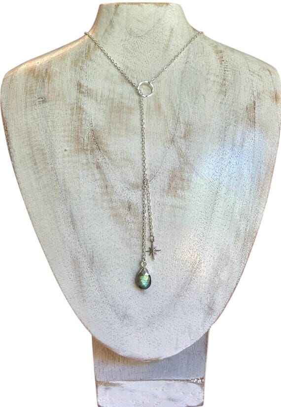 North Star & Labradorite pendulum lariat Y ne...