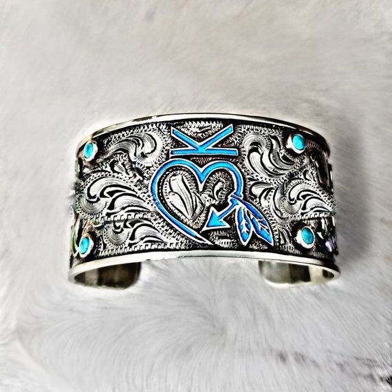 Personalized Handmade Bracelet Cuff Hand Engr...
