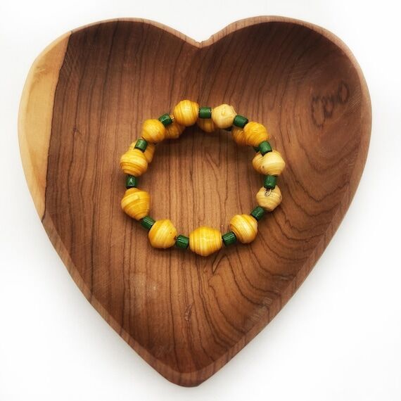 Bracelet / Handmade from Recycled Materials /...