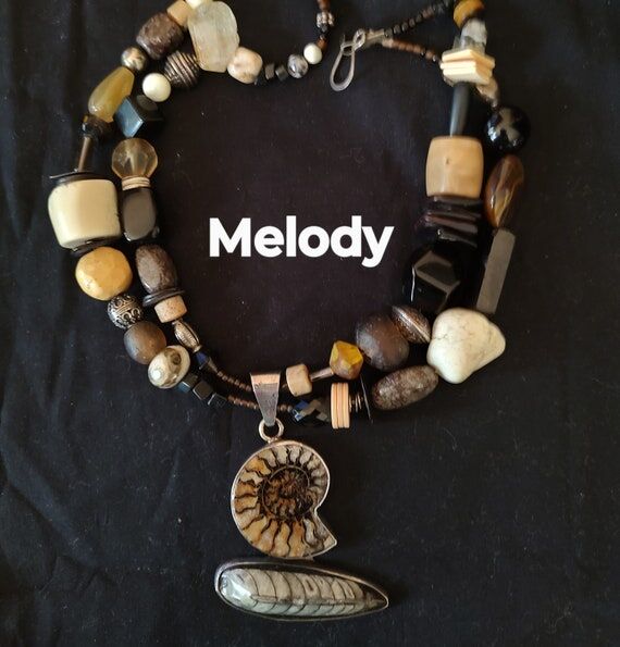 Custom Designer Earth Toned Necklace. Wearabl...