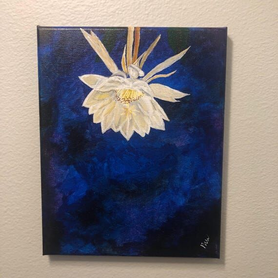 Queen of the Night Flower- Original Acrylic P...