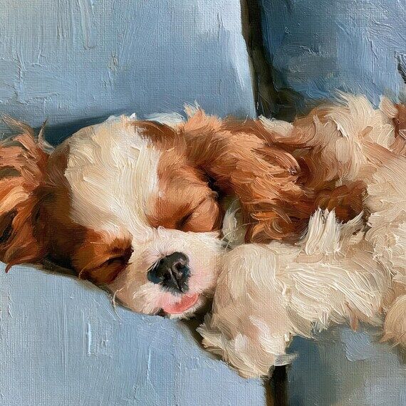 Custom Dog Portrait from Photo,Hand Painted O...