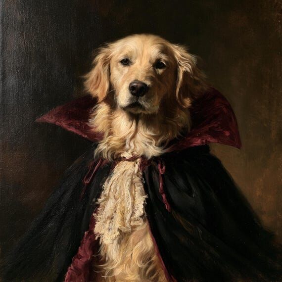 Custom Halloween Pet Portrait – Ghost-Theme...