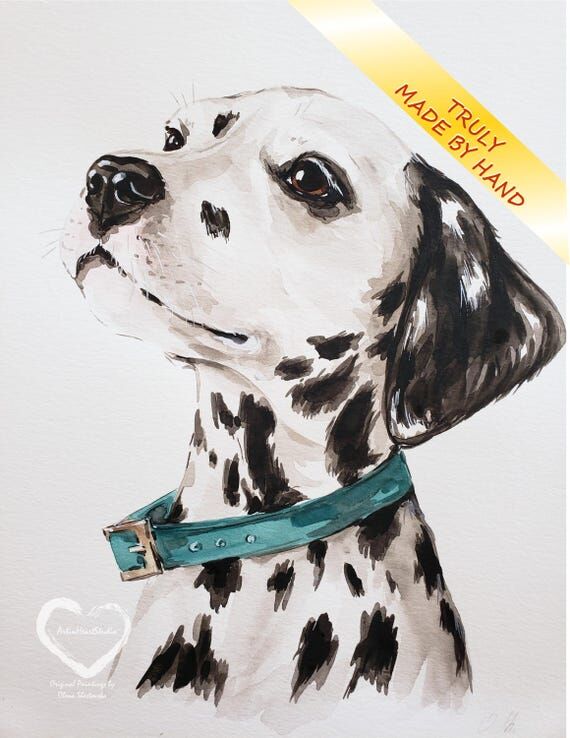 Custom Pet Portraits from Photo, Hand-Painted...