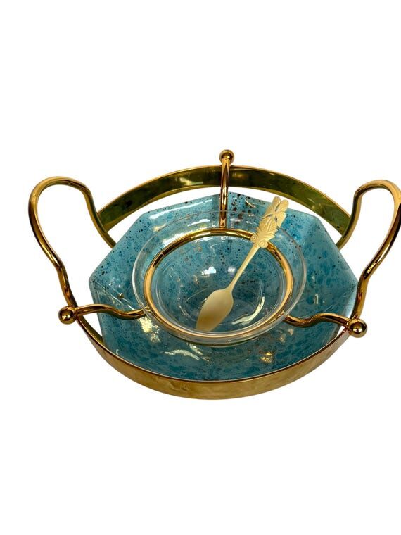 Caviar DIORgold plated and ceramic Serving Se...