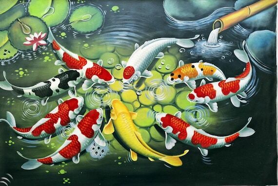 Harmony of Nine Koi Fish: A Feng Shui-Inspire...