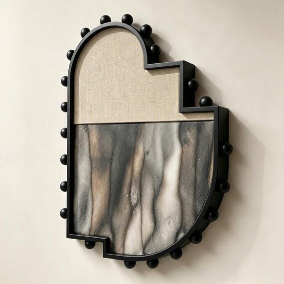Abstract Resin & Linen Wall Art | Architectur...