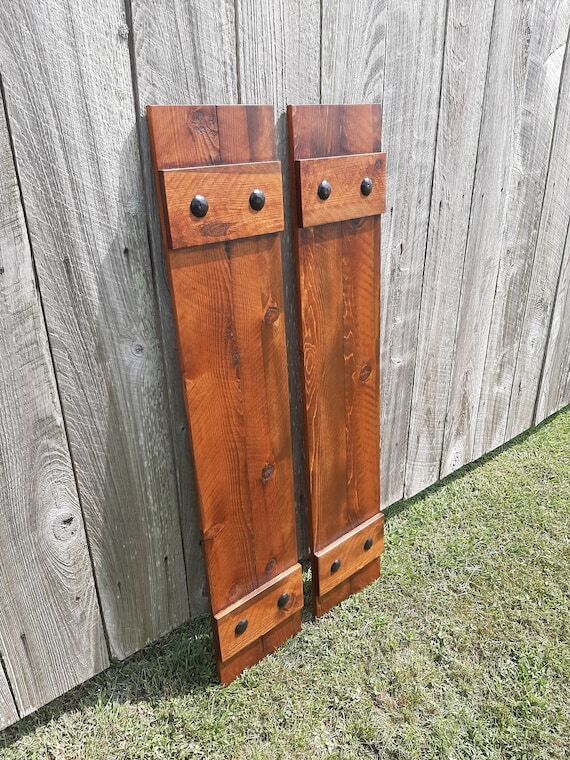 6 Rustic Cedar Board and Batten Shutters – ...