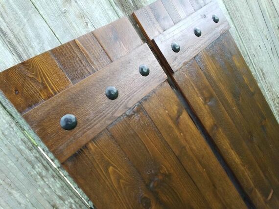 2 Cedar Exterior Shutters – Board and Batte...