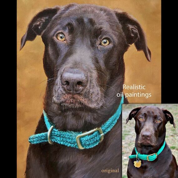 Birthday Gift | Custom Pet Portrait | Pet mem...