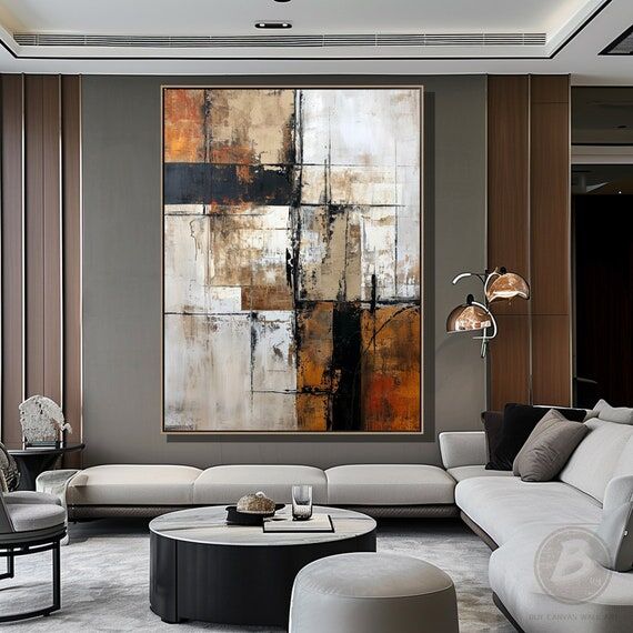 Beige Wabi Sabi Wall Art Beige Minimalism Abs...