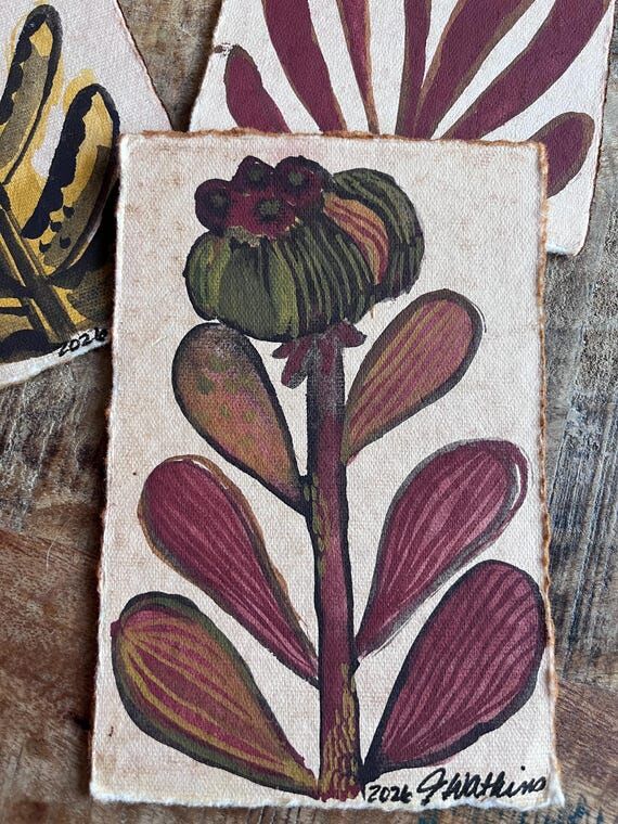 Original Watercolor Painting Beautiful Earthy...