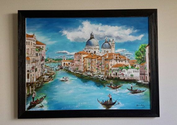 Venice Landscape - Original Acrylic Painting ...