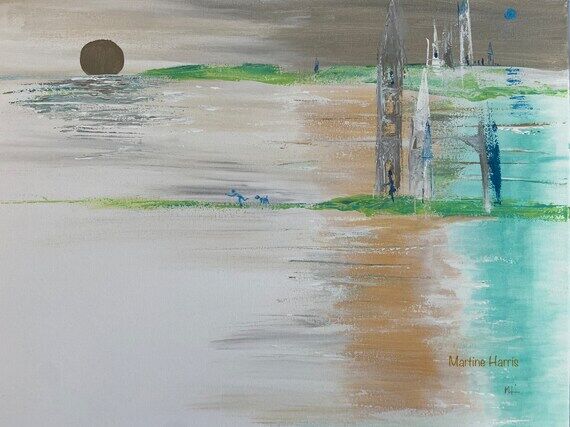 After the Storm Seascape Original large Abstr...