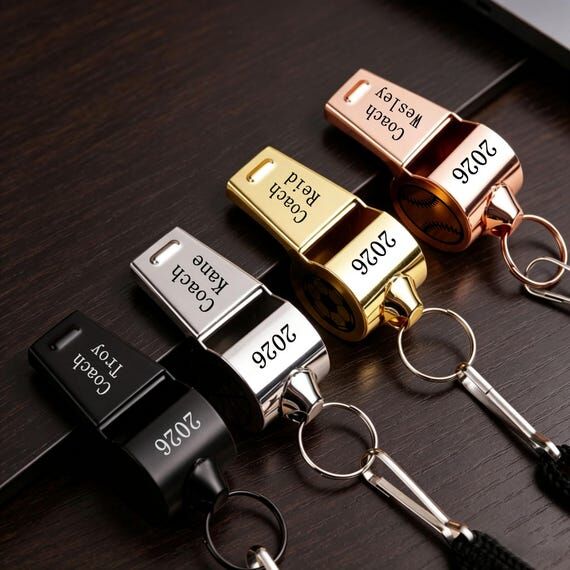 Personalised Whistle with Engraving, Custom S...