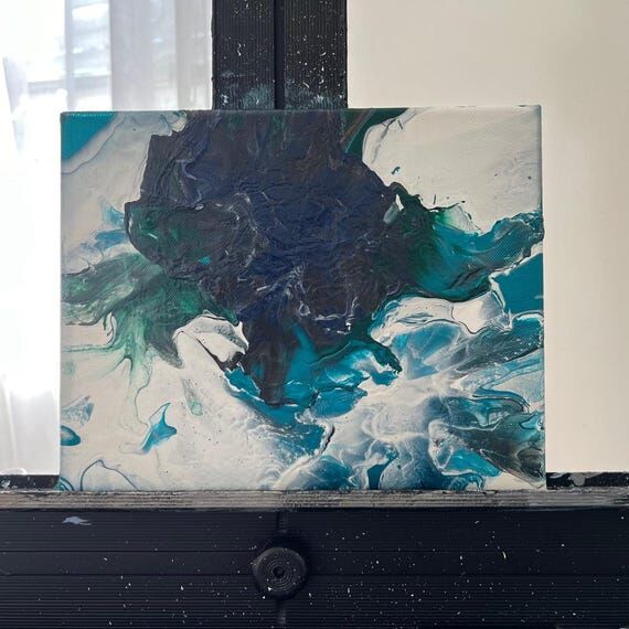 After the surge: acrylic fluid art/ series 3...