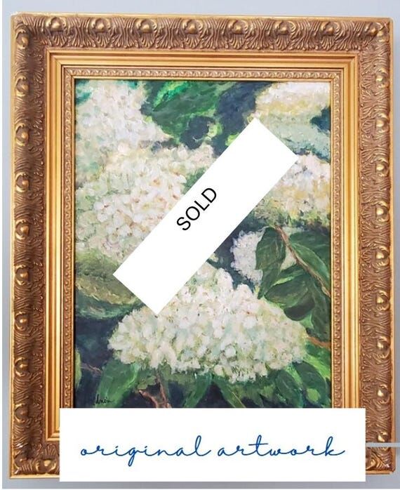 Original Artwork Hydrangeas 15 (No Social Media) 18 Wall Hang...
