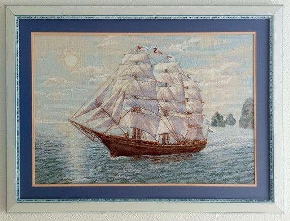 Embroidered Painting "Fair Wind", N...