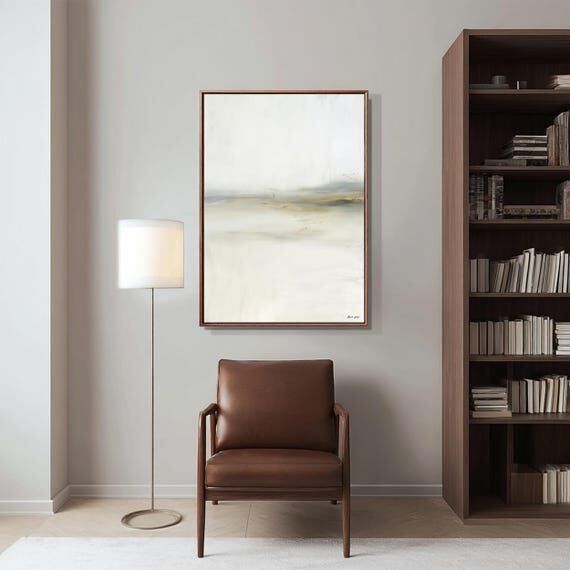 Large Neutral Wall Art Abstract Canvas Print ...