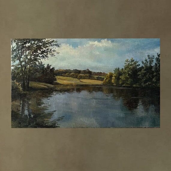 Golden Autumn Forest Lake Autumn Landscape 24...