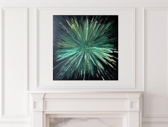 Textured Abstract Painting On Canvas: 3D Eart...