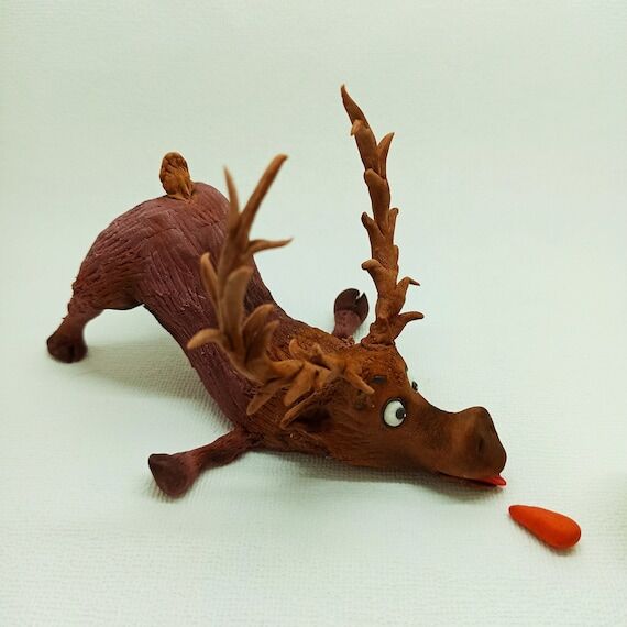 Deer Cake Topper Fondant cake Decoration Sve...