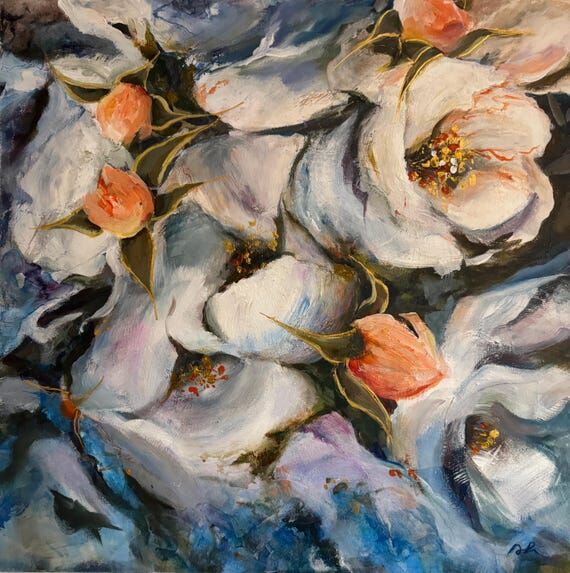 When Eyes Meet— 30x30 Inch Original Abstr...