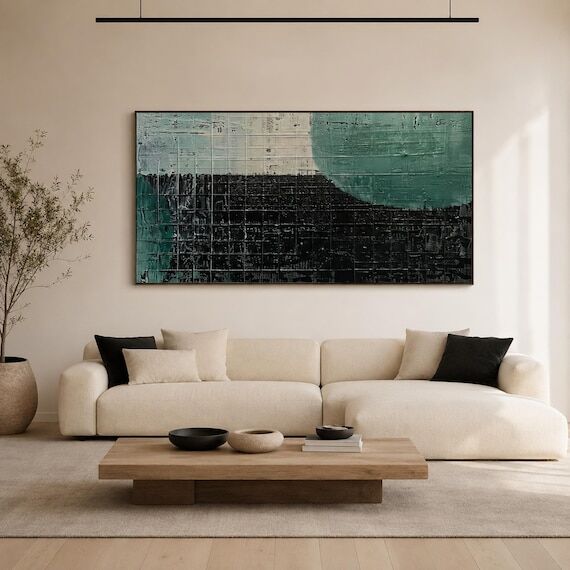 Textured Abstract Oil Painting, Heavy Impasto...
