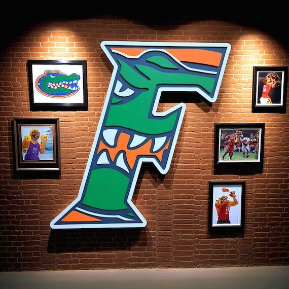 Hand-Painted Florida Gators Wooden Wall Art, ...