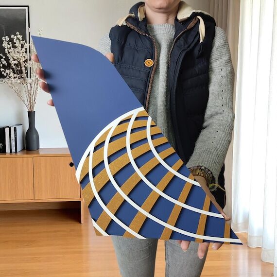 Handmade United Airlines Tail Art: Vintage Av...