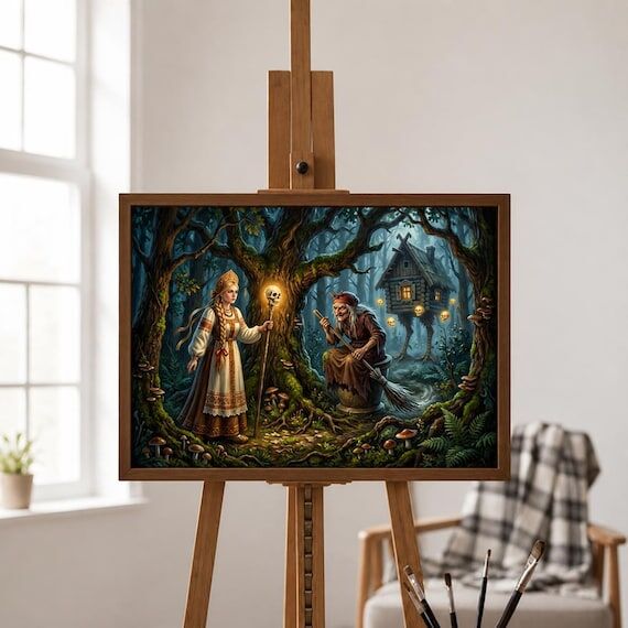 Slavic Folk Tale Illustration Oil Painting | ...