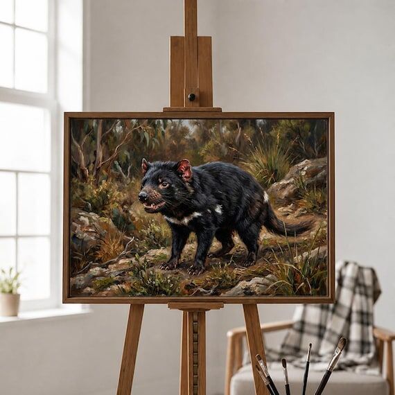 Tasmanian Devil Oil Painting | Animals & Crea...