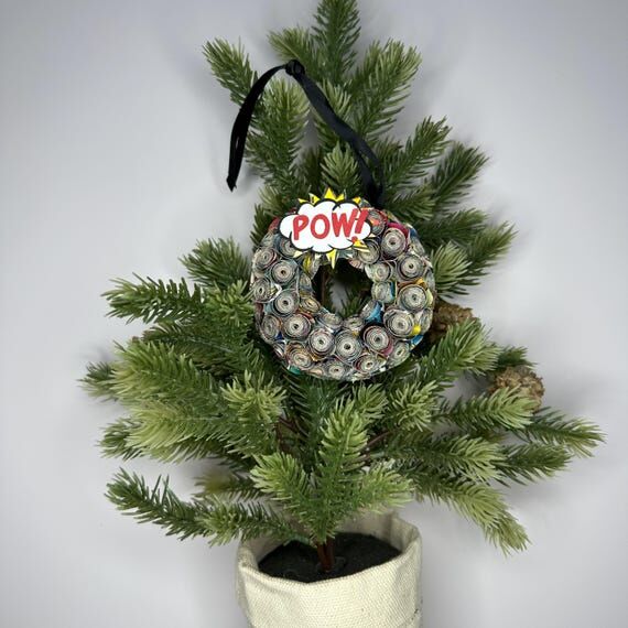 Recycled Comic Book Rolled Flower Ornament...