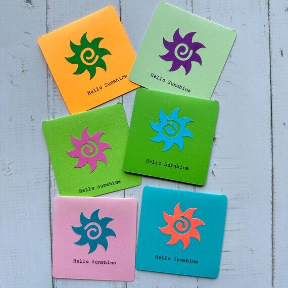 Hello Sunshine Typed Mini Note Cards - Set of...