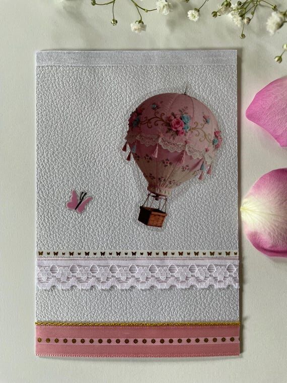 Handmade Romantic Pink Card – Floral Femini...