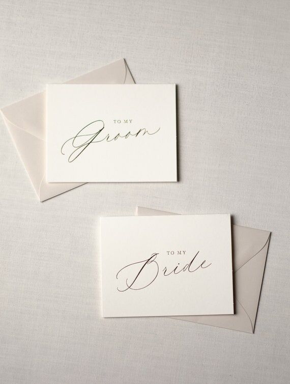 Gold Foil Wedding Day Card: To My Bride/Groom...