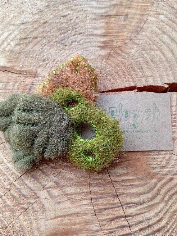 Microscopic Lichen Assortment Hand Felted and...