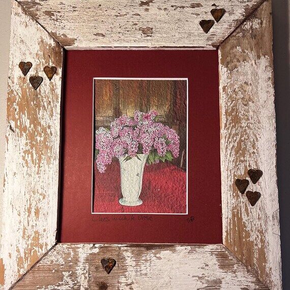 Wyoming Lilacs Photograph: Repurposed Wood Fr...
