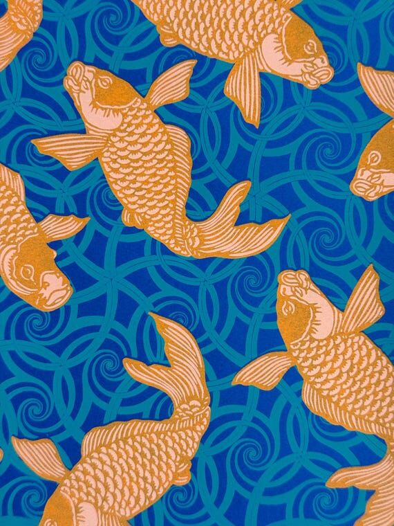 Koi Fish Screen Print | 3-Layered Art Print |...