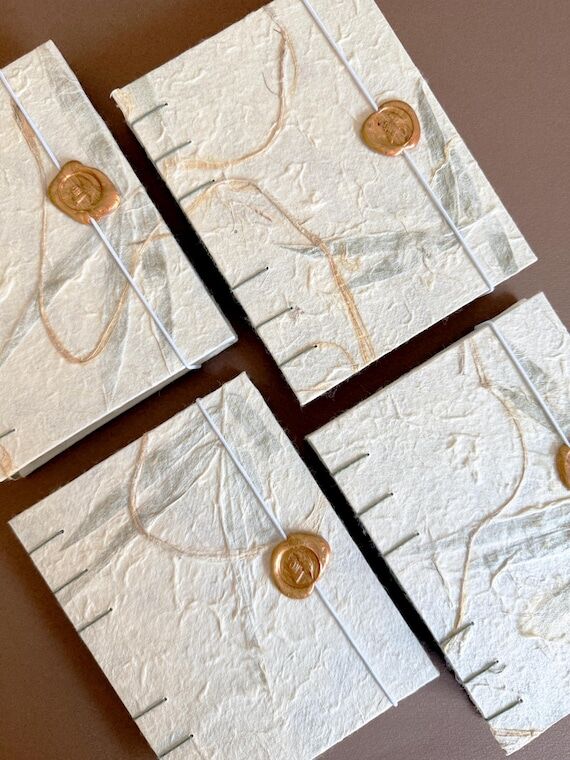 Watercolor Sketchbook with Woven Spine | Hand...